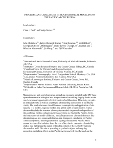 Progress and Challenges In Biogeochemical Modeling Of The