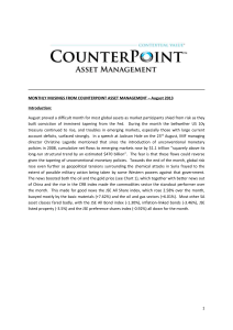 Oil Gold - CounterPoint Asset Management