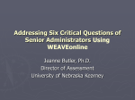 WEAVEonline WEBINAR - University of Nebraska at Kearney