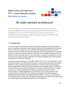 5G radio network architecture