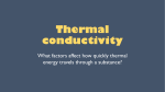 Temperature difference Types of material