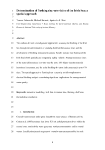 Determination of flushing characteristics of the Irish Sea: a spatial