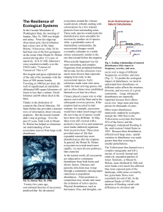 The Resilience of Ecological Systems