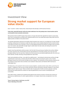 Strong market support for European value stocks