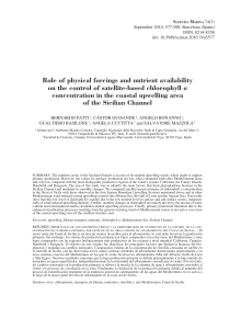 Role of physical forcings and nutrient availability