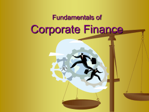 Fundamentals of Corporate Finance