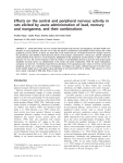 Effects on the central and peripheral nervous activity in rats elicited