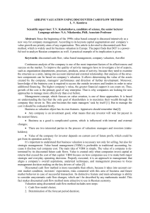 AIRLINE VALUATION USING DISCOUNTED CASH FLOW METHOD