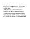 Statement Pursuant to U.S. Treasury Regulation § 1.1273