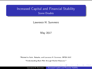 Increased Capital and Financial Stability