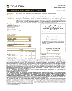 thompson bond fund® - thopx