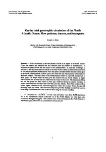 On the total geostrophic circulation of the North Atlantic Ocean: Flow