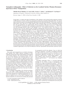 Nanosphere Lithography: Effect of Substrate on the Localized