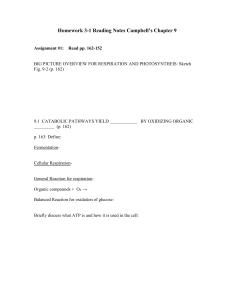 Homework 3-1 Reading Notes Campbell`s Chapter 9