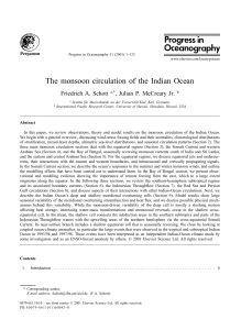 The monsoon circulation of the Indian Ocean