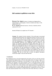 Self-consistent equilibrium ocean tides