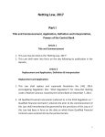 Netting Law, 2017 Part I - Central Bank of Bahrain