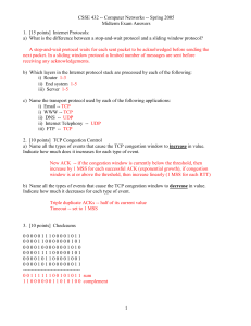 CS 432 Computer Networks - Rose