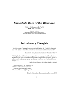 Immediate Care of the Wounded