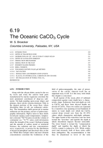 6.19 The Oceanic CaCO3 Cycle - Earth and Environmental Sciences