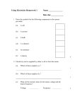 Using Electricity Homework 1